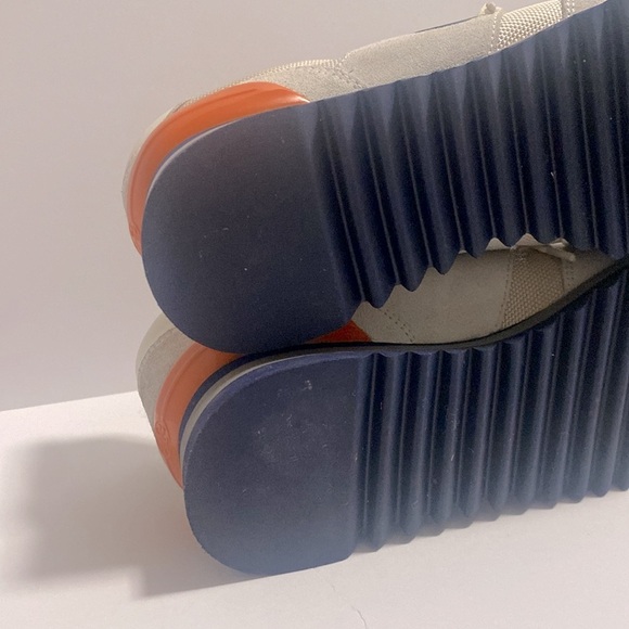 Tory Burch Color Block Orange & Cream Sneakers | Size: 7.5 - Picture 12 of 13